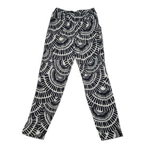 Trina Turk Black And White Patterned Jogger Pants